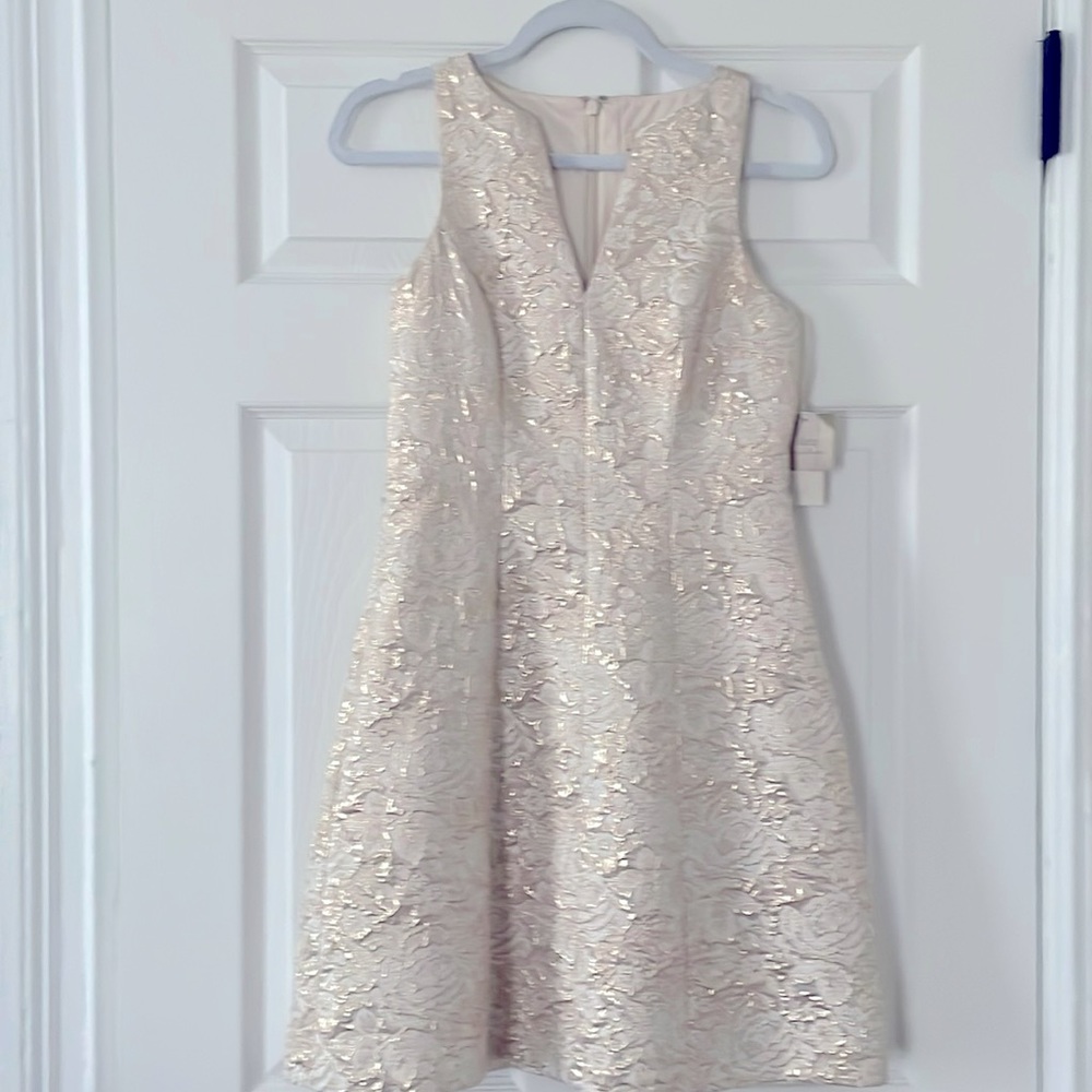 NWT Aidan Gold Dress with Pockets Formal for Weddings - size 4